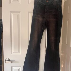 Pilcro Blue-Grey Flare Leg Corduroy